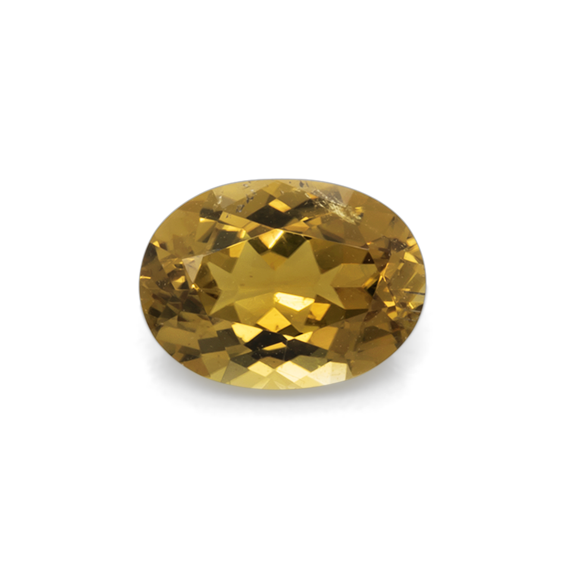 Turmalin - gelb, oval, 7.9x5.8 mm, 1.20 ct, Nr. TR101329