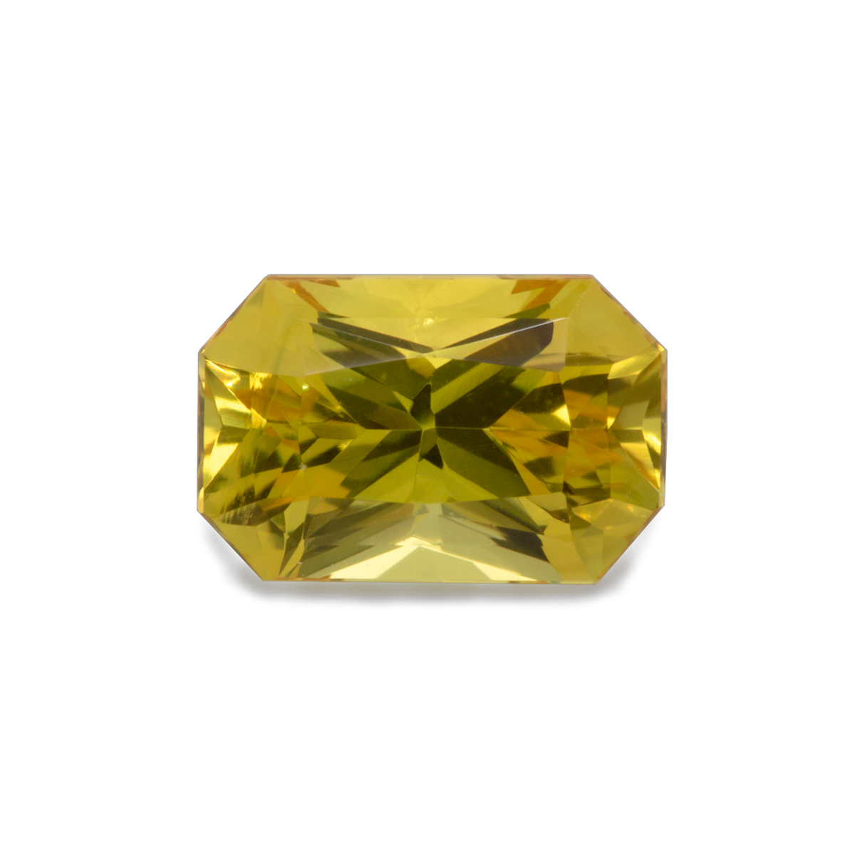 Sapphire - yellow, octagon, 6x4 mm, 0.70-0.75 ct, No. SR10004