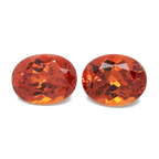 Mandarin Garnet Pair - orange, oval, 10x8 mm, 6.84 ct, No. MG99058