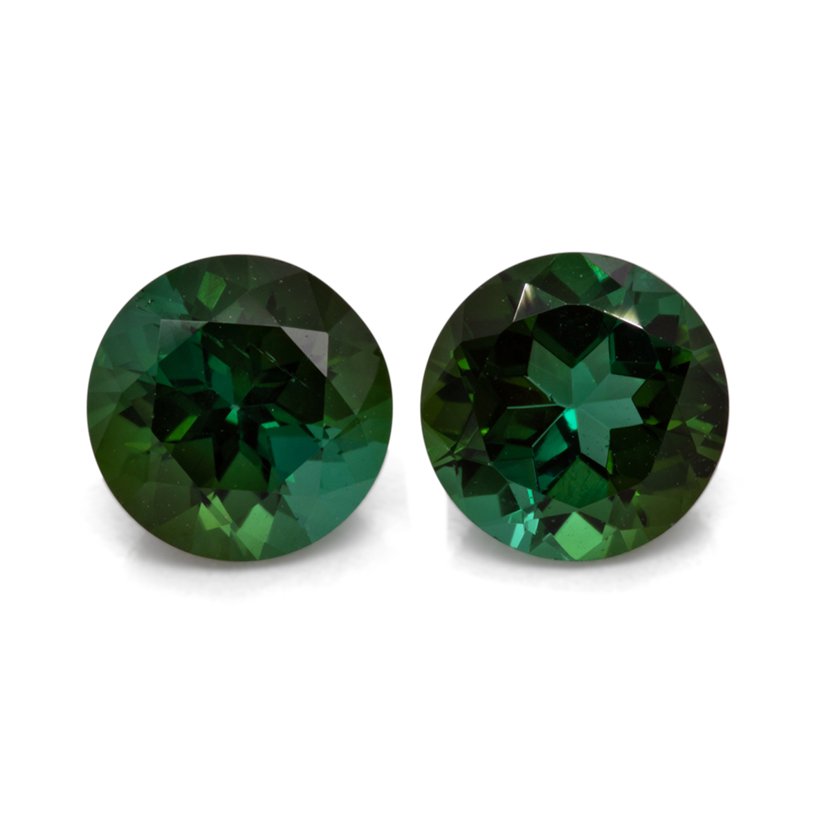 Tourmaline Pair - green, round, 6x6 mm, 1.69 ct, No. TR99392