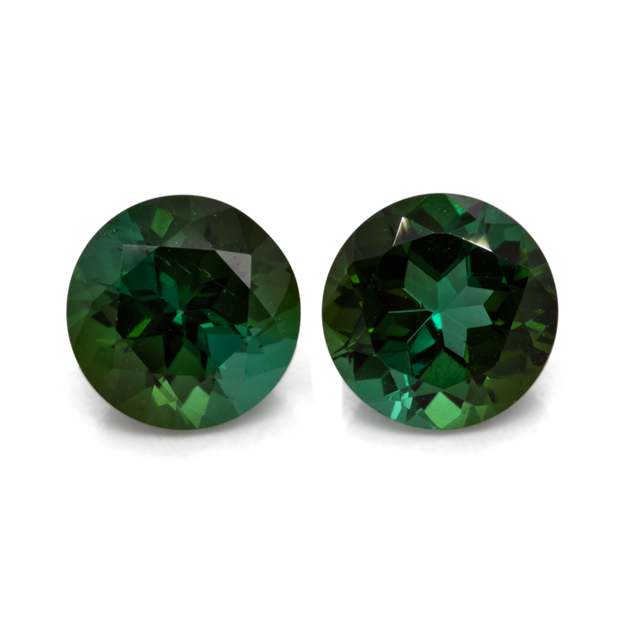 Tourmaline Pair - green, round, 6x6 mm, 1.69 ct, No. TR99392