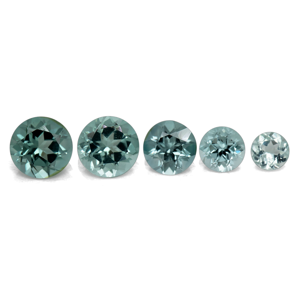 Tourmaline Set - blue, round, 0.84 ct, No. SET99058