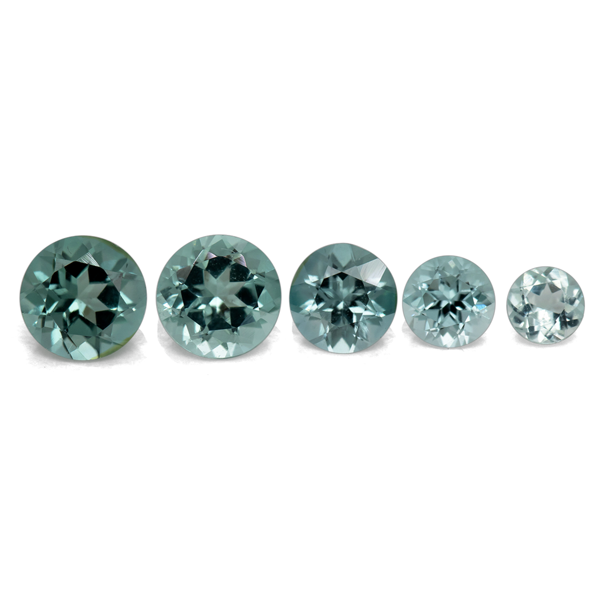 Tourmaline Set - blue, round, 0.84 ct, No. SET99058
