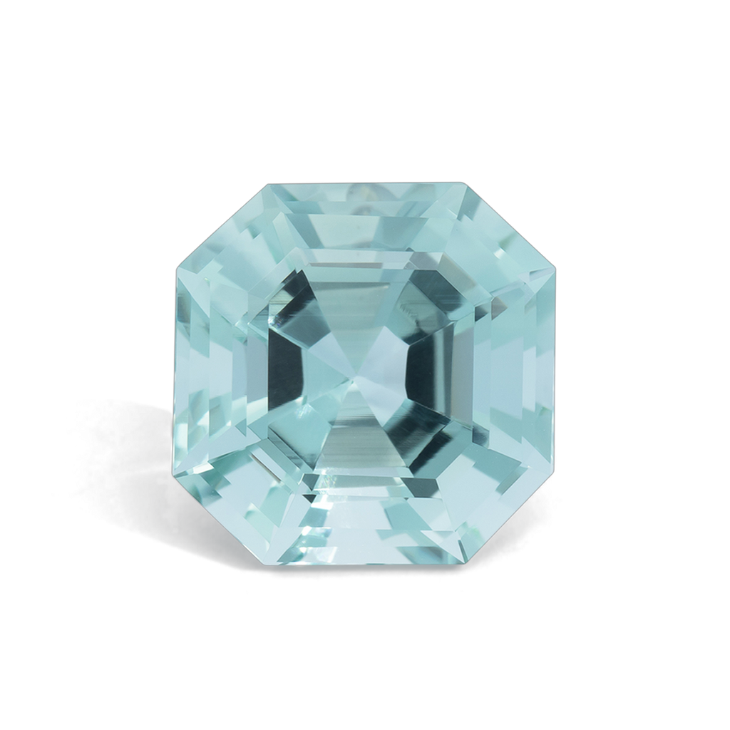 Beryl - green, asscher, 14.1x14.1 mm, 11.46 ct, No. BY90043