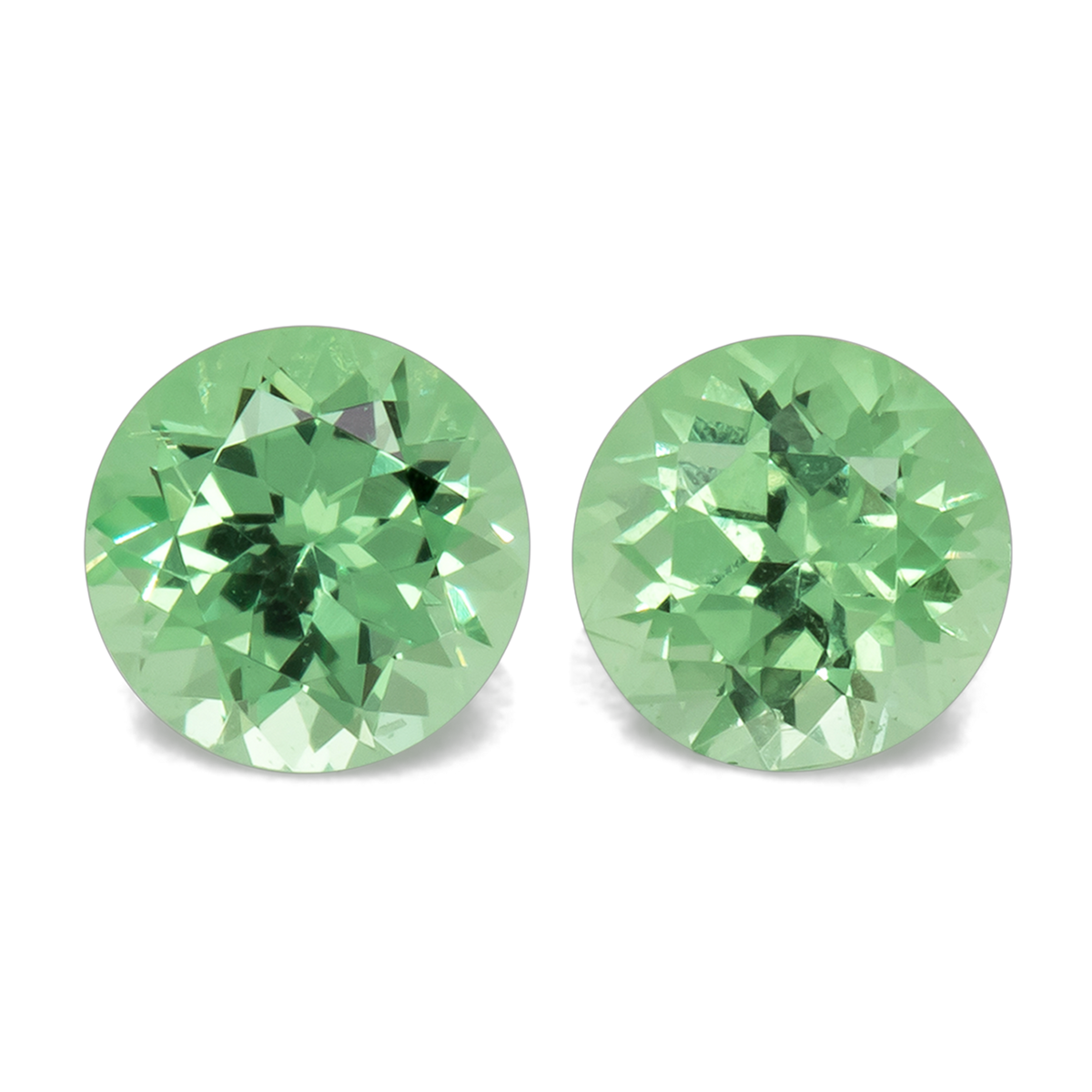 Tsavorite Pair - green, round, 3.3x3.3 mm, 0.33 ct, No. TS91015