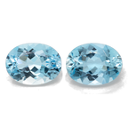 Aquamarine Pair - AA, oval, 8x6 mm, 2.14 - 2.35 ct, No. A99036
