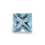 Aquamarin - AA, rechteck, 4x4 mm, 0.28 ct, Nr. A99047