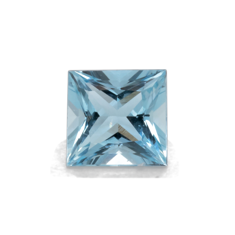 Aquamarin - AA, rechteck, 4x4 mm, 0.28 ct, Nr. A99047