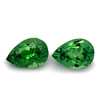 Tsavorit Paar - grün, birnform, 7x5 mm, 1.58 ct, Nr. TS91019
