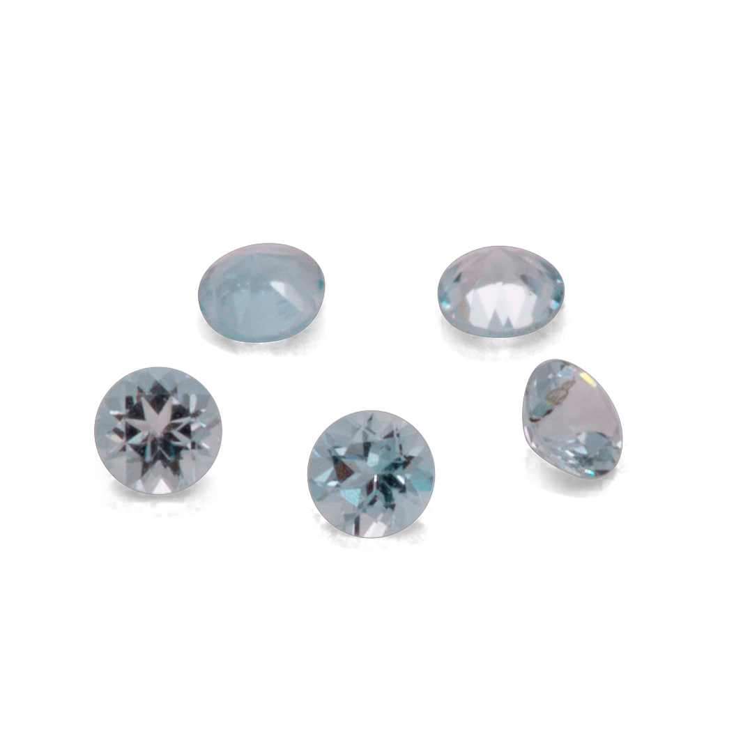 Aquamarin - A, rund, 1,3x1,3 mm, ca. 0,001 ct, Nr. A99012
