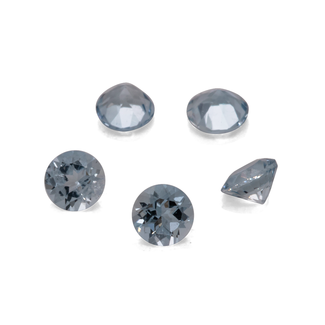 Aquamarin - A, rund, 2x2 mm, ca. 0,02 ct, Nr. A99015