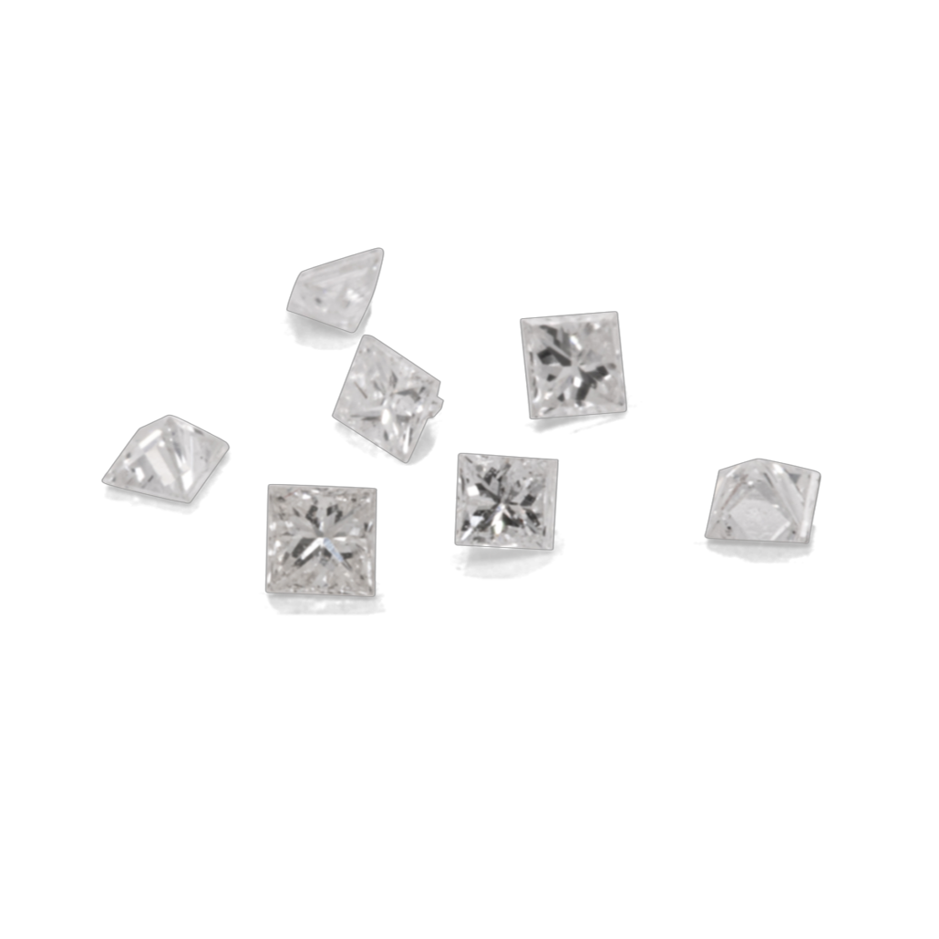 Diamond - white (TW), VS, Princess cut, 1.3mm, approx. 0.013 ct, No. D11047