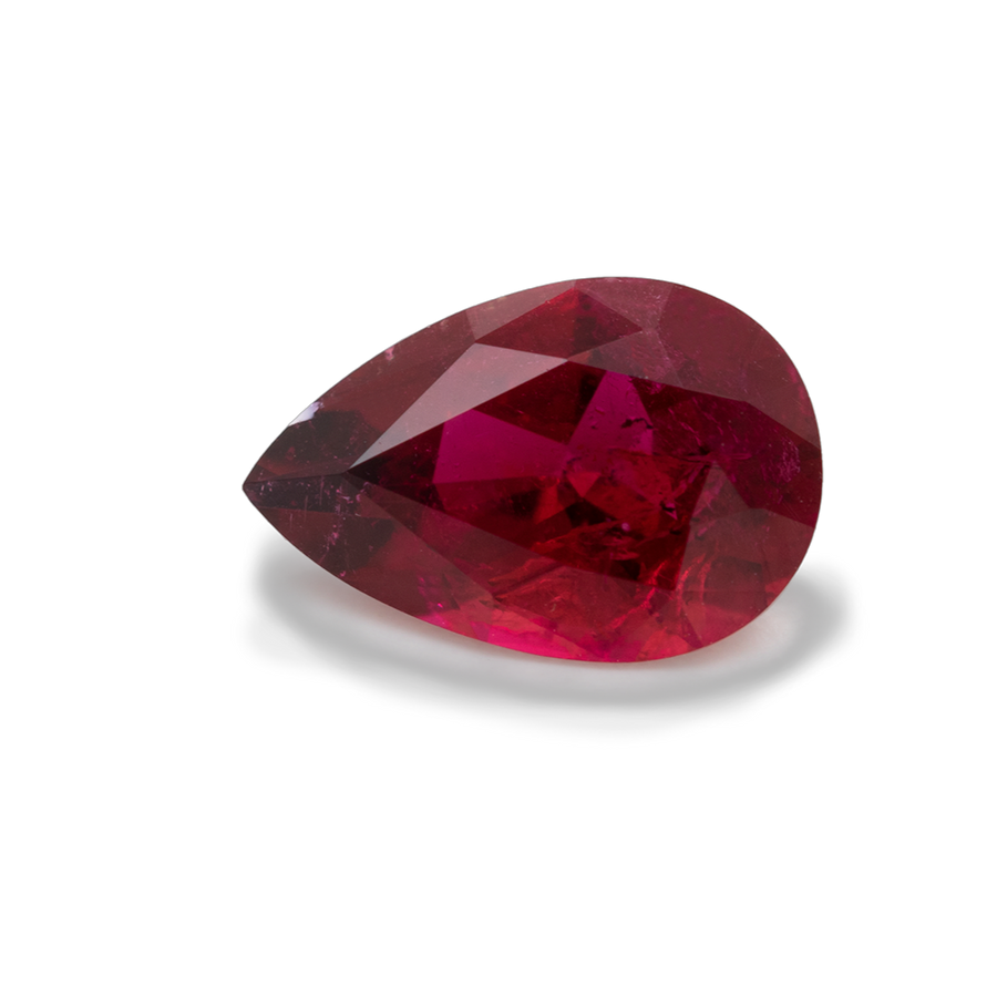 Rubellit - rot, birnform, 9x6 mm, 1,16 ct, Nr. RUB10001