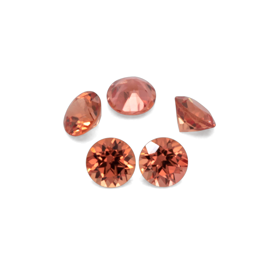 Saphir - orange, rund, 1.5x1.5 mm, 0.016 ct, Nr. XSR11141