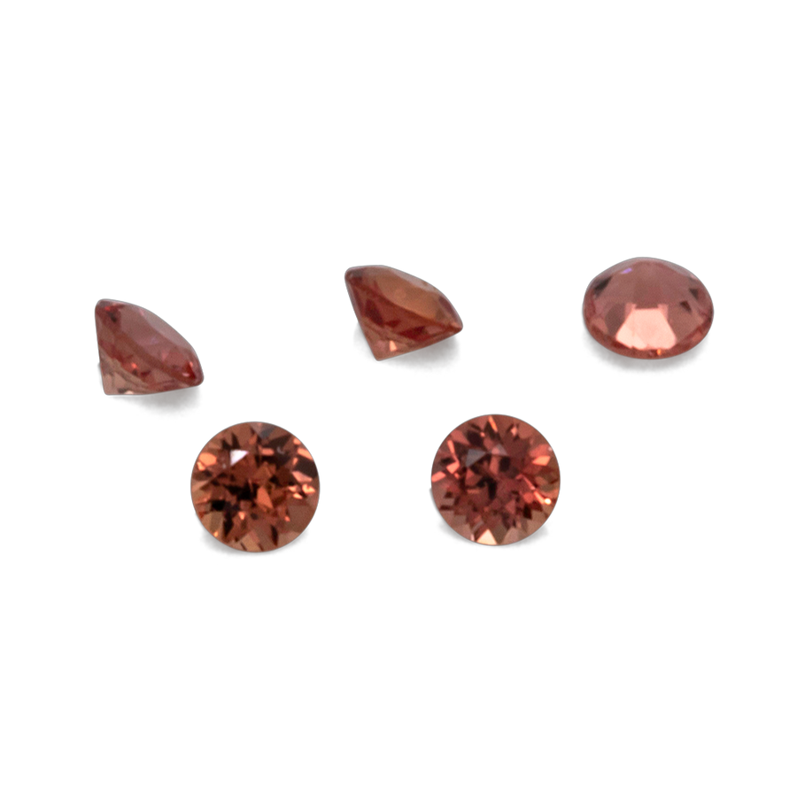 Saphir - orange, rund, 1x1 mm, 0.005 ct, Nr. XSR11148