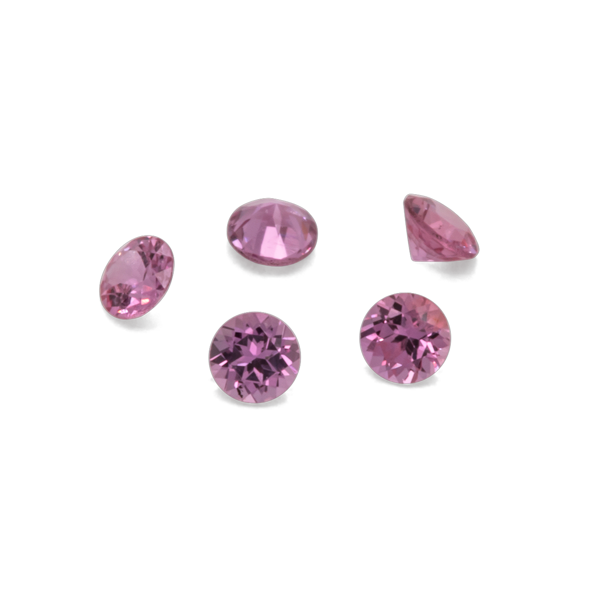 Sapphire - pink, round, 1.5x1.5 mm, approx. 0.02 ct, No. XSR11179