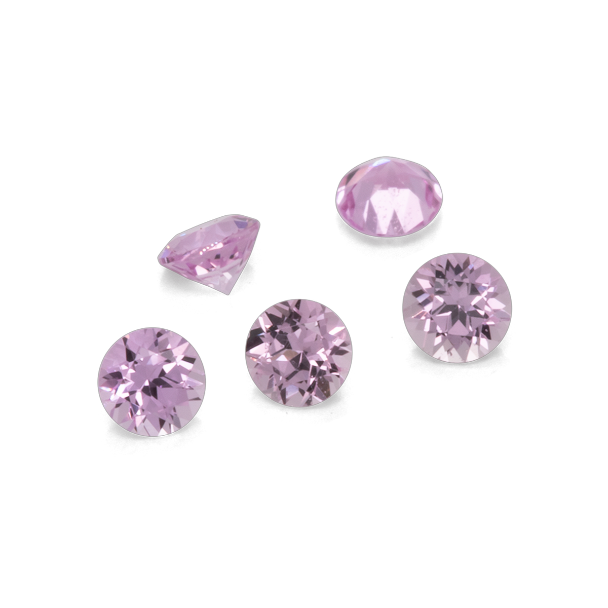 Sapphire - light pink, round, 2x2 mm, 0.04 ct, No. XSR11115