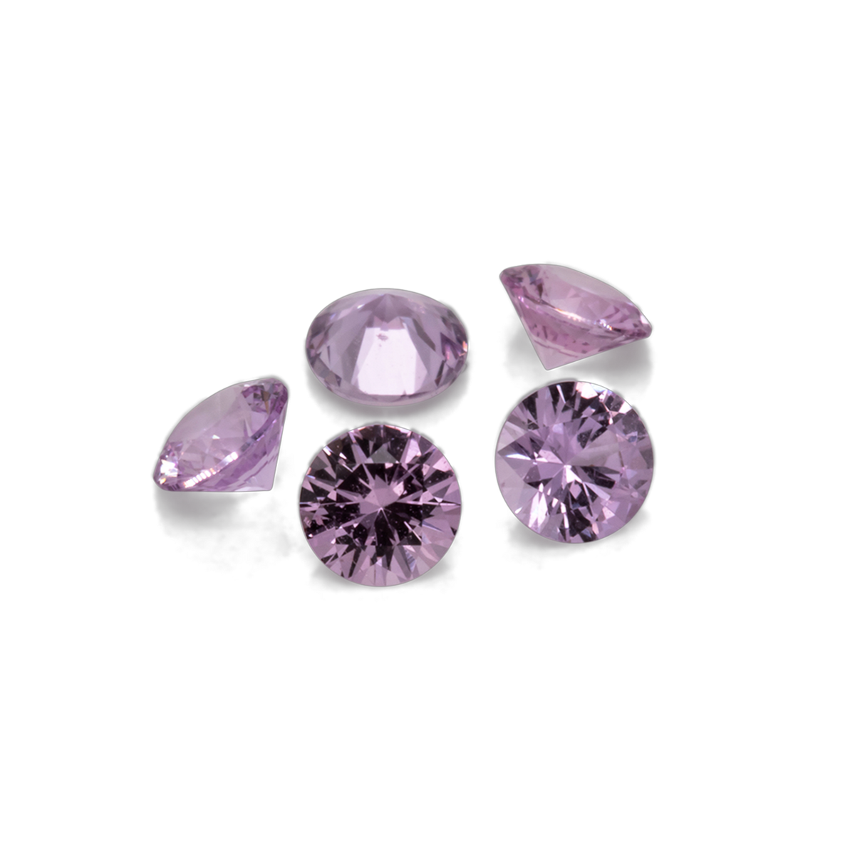 Saphir - rosa, rund, 3x3 mm, 0.11-0.12 ct, Nr. XSR11234