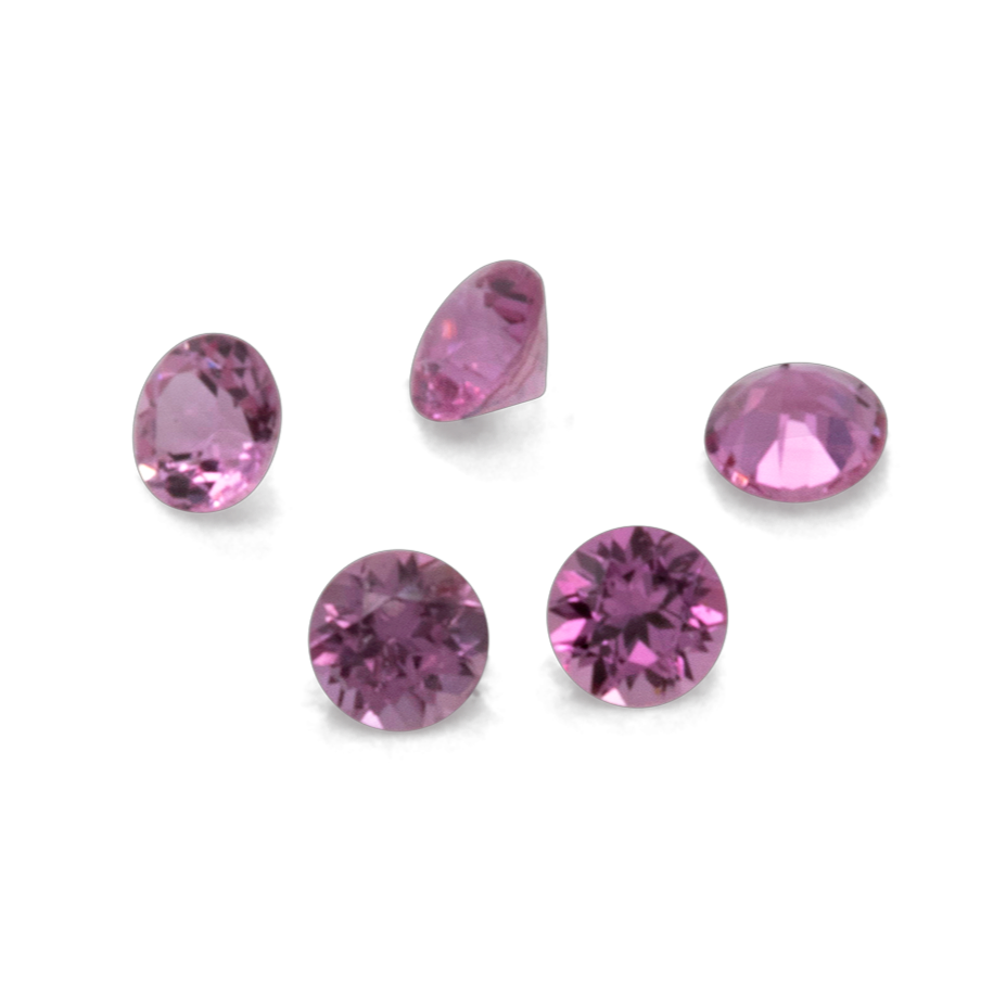 Saphir - rosa/lila, rund, 1x1 mm, ca. 0,005 ct, Nr. XSR11152