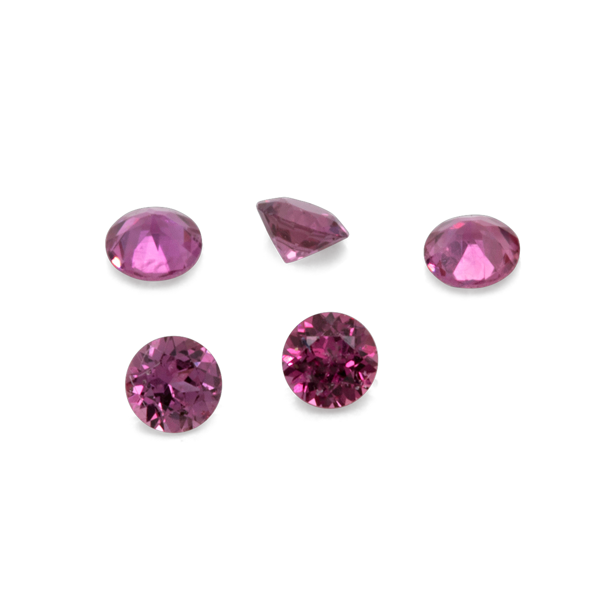 Sapphire - red&pink, round, 1.5x1.5 mm, 0.016 ct, No. XSR11138