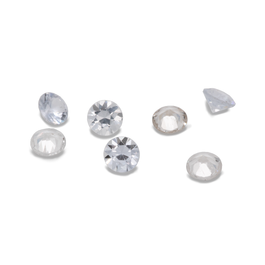 Saphir - weiß, rund, 1.5x1.5 mm, 0.016 ct, Nr. XSR11103