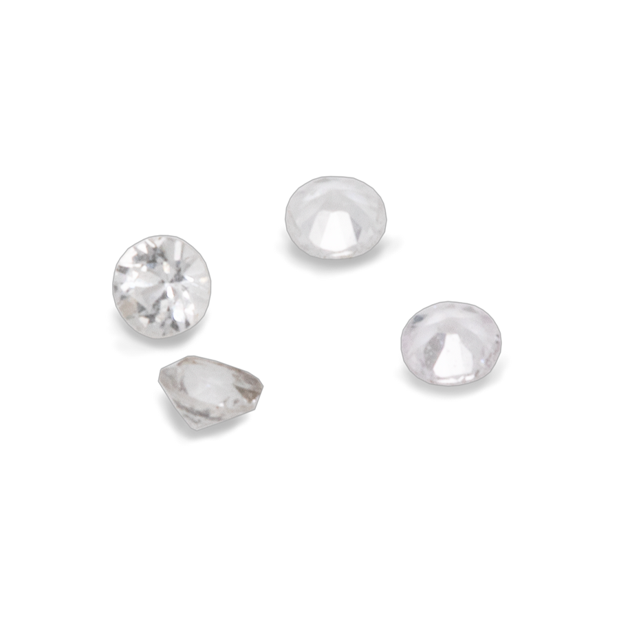 Saphir - weiß, rund, 1x1 mm, ca. 0,05 ct Nr. XSR11102