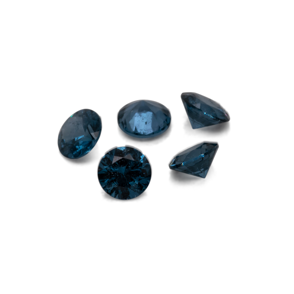 Spinell - blau, rund, 2,6x2,6 mm, 0,082-0,089 ct, Nr. SP90040