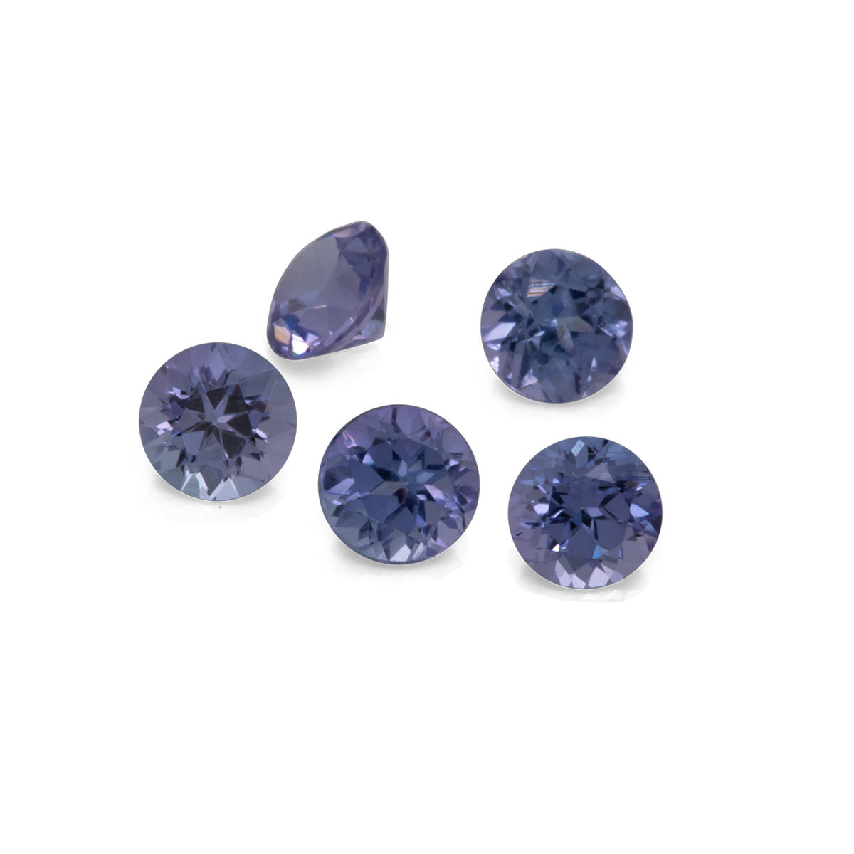 Tanzanite - blue, round, 2.5x2.5 mm, 0.063-0.075 ct, No. TZ35002