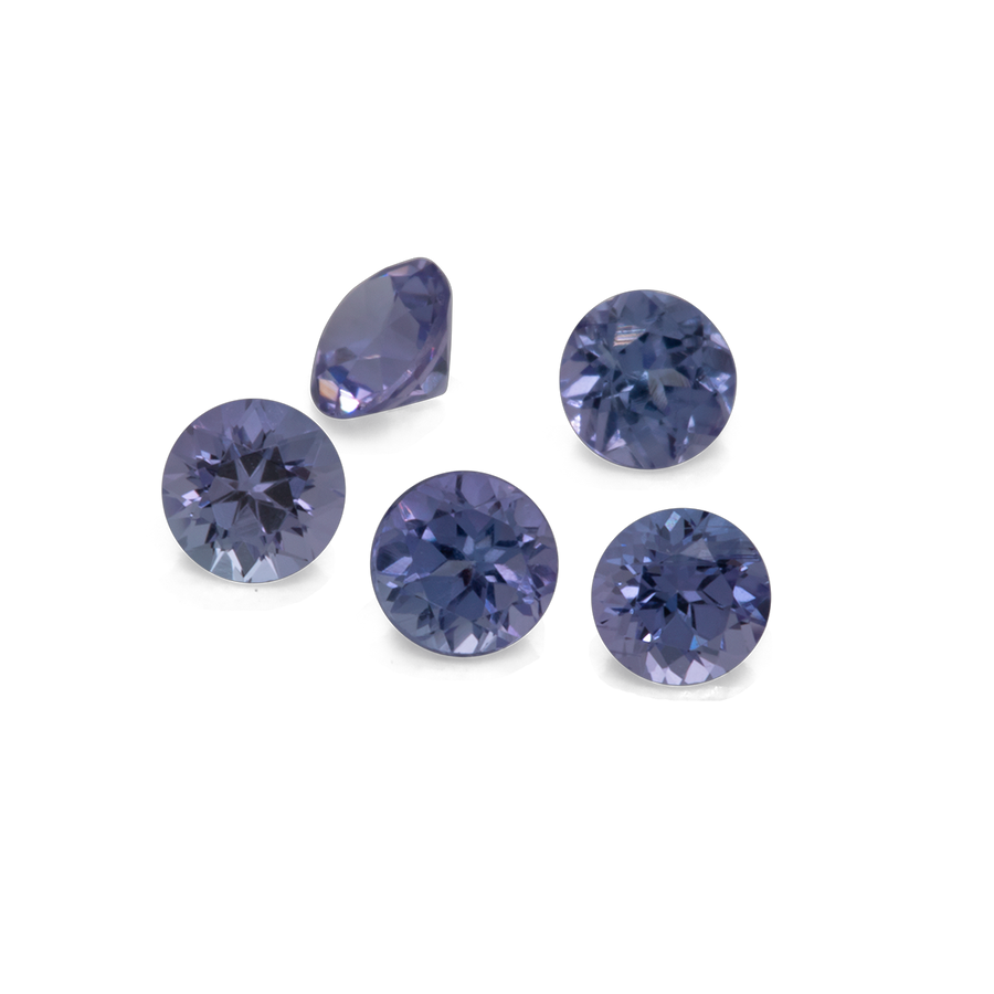 Tanzanite - blue, round, 2.5x2.5 mm, 0.063-0.075 ct, No. TZ35002