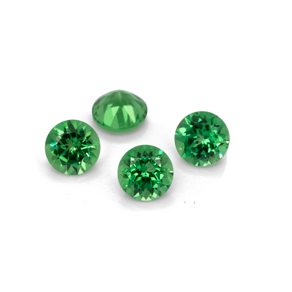 Tsavorit - grün, rund, 3x3 mm, 0.11-0.14 ct, Nr. TS33004