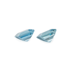 Aquamarin Paar - AA, rechteck, 10x10 mm, 8,60 ct, Nr. A74001