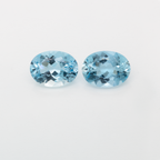 Aquamarine Pair - AA, oval, 8x6 mm, 2.14 - 2.35 ct, No. A99036