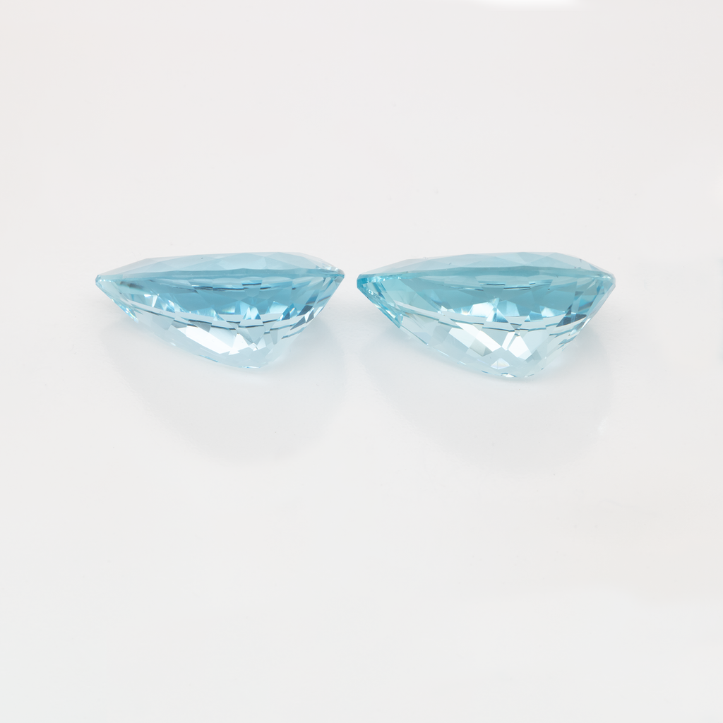 Aquamarine Pair - AAA, blue, pear, 16x11 mm, 11.69 ct, No. A99038