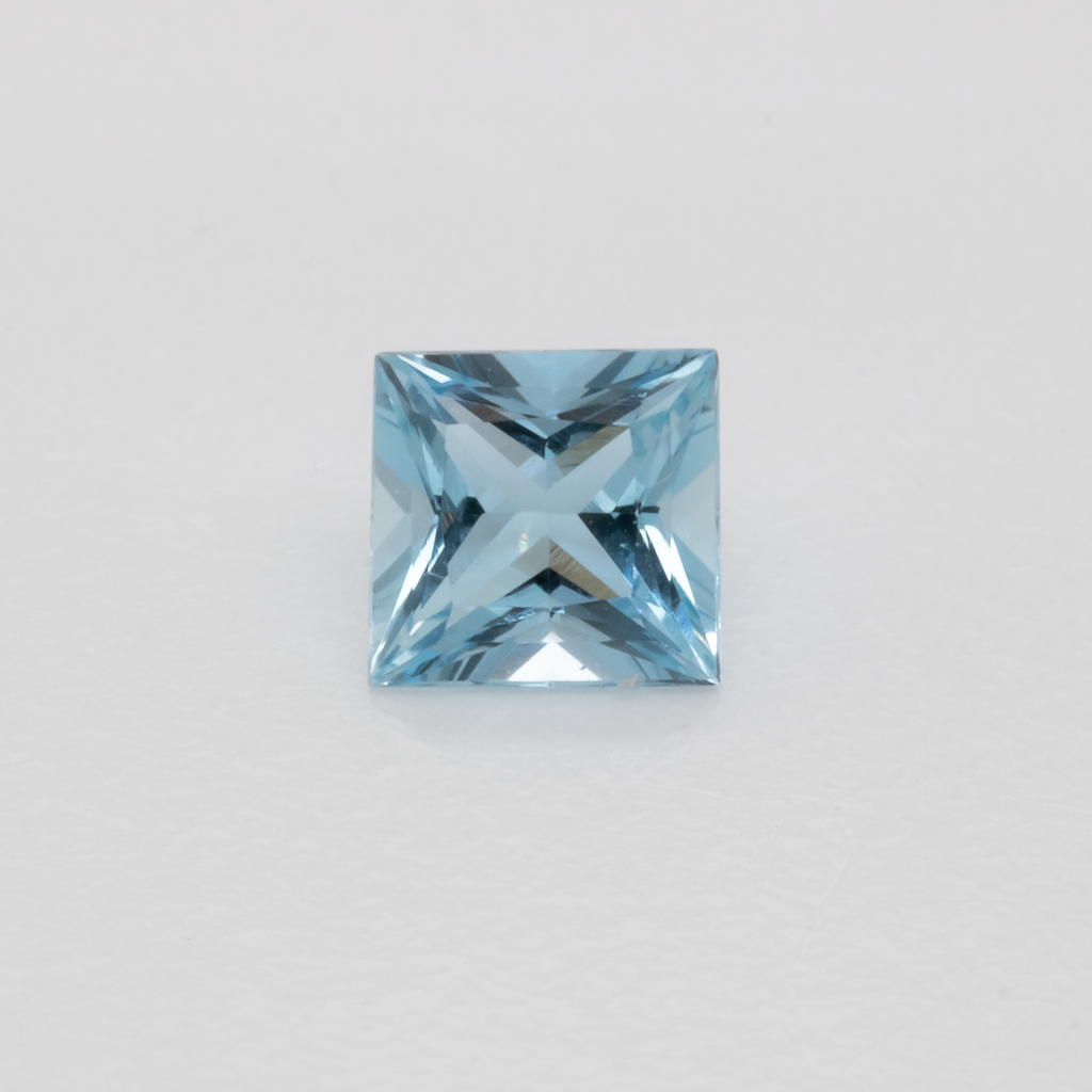 Aquamarin - AA, rechteck, 4x4 mm, 0.28 ct, Nr. A99047