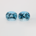 Aquamarin Paar - AAA, oval, 11.5x9.5 mm, 8.70 ct, Nr. A99056