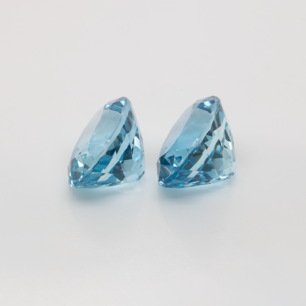 Aquamarin Paar - AAA, oval, 11.5x9.5 mm, 8.70 ct, Nr. A99056