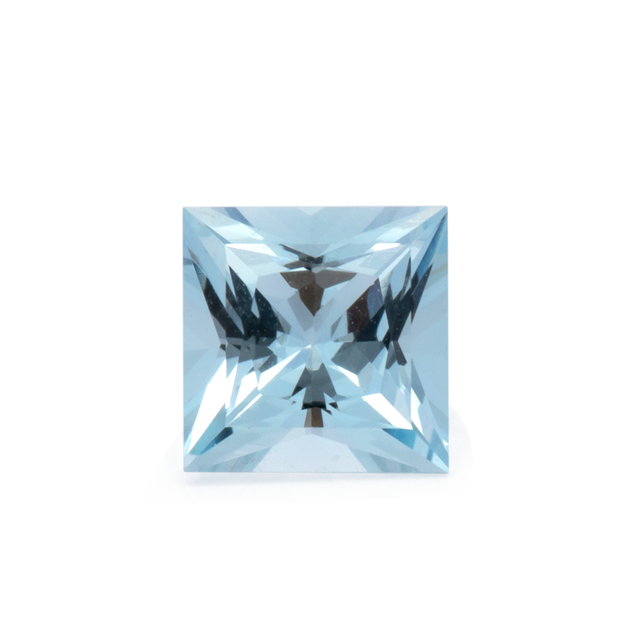 Aquamarin A - blau, rechteck, 5x5 mm, 0.53 ct, Nr. A99088