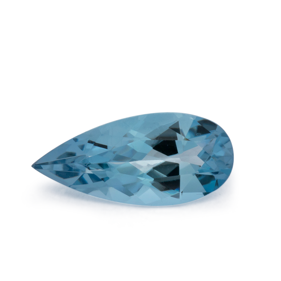 Aquamarin AAA - blau, birnform, 11x5.1 mm, 1.01 ct, Nr. A99096