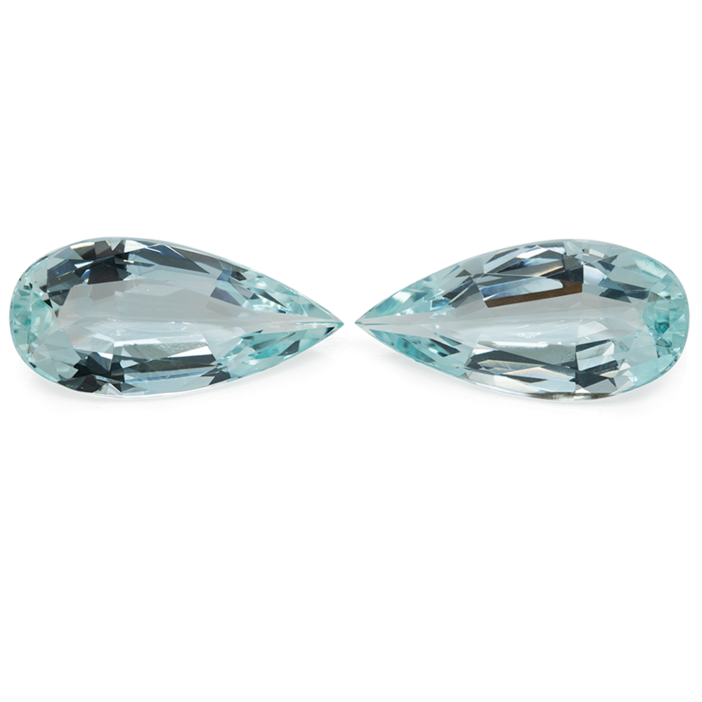 Beryll Paar - grün, birnform, 19x9 mm, 10,42 ct, Nr. BY29001