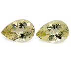 Beryll Paar - gelb, birnform, 13,5x9,5 mm, 7,57 ct, Nr. BY30002