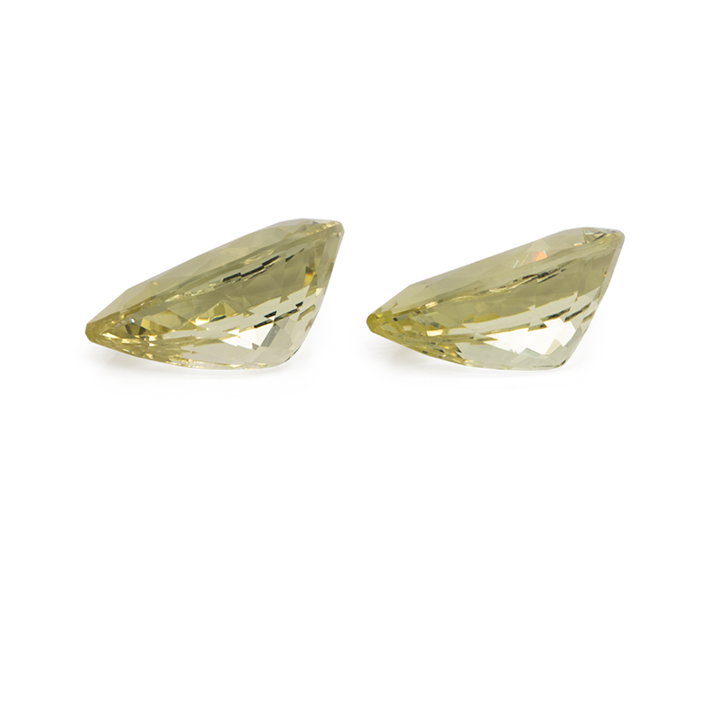 Beryll Paar - gelb, birnform, 13,5x9,5 mm, 7,57 ct, Nr. BY30002