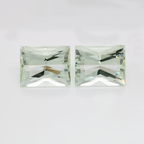 Beryll Paar - grün, rechteck, 15,5x12,5 mm, 25,10 ct, Nr. BY90040