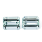 Beryl Pair - green, octagon, 16x12 mm, 23.15 ct, No. BY90049