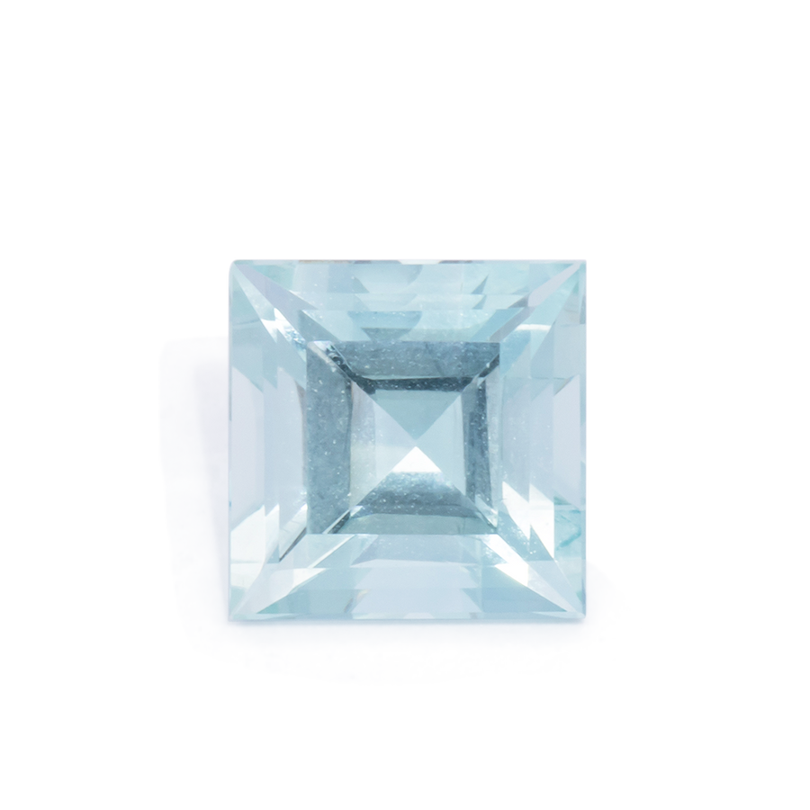 Beryll - blau, rechteck, 7x7 mm, 1.53 ct, Nr. BY90054