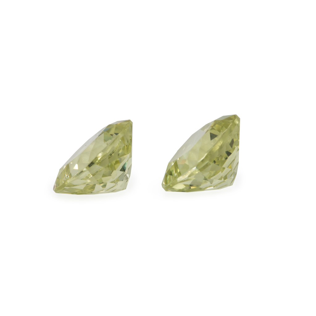 Chrysoberyll Paar - gelb, antik, 6,5x6,5 mm, 4,59 ct, Nr. CHB15001