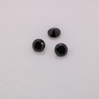 Diamond - black, non-transparent, round, 1.8mm, approx. 0.025 ct, No. D11059