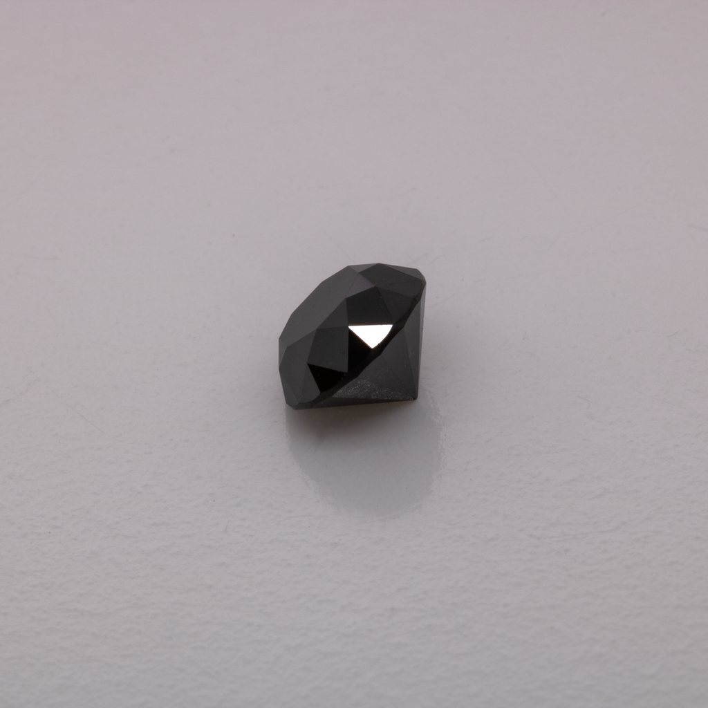 Diamond - black, non-transparent, round, 4.2mm, approx. 0.4 -0.5 ct, No. D11061