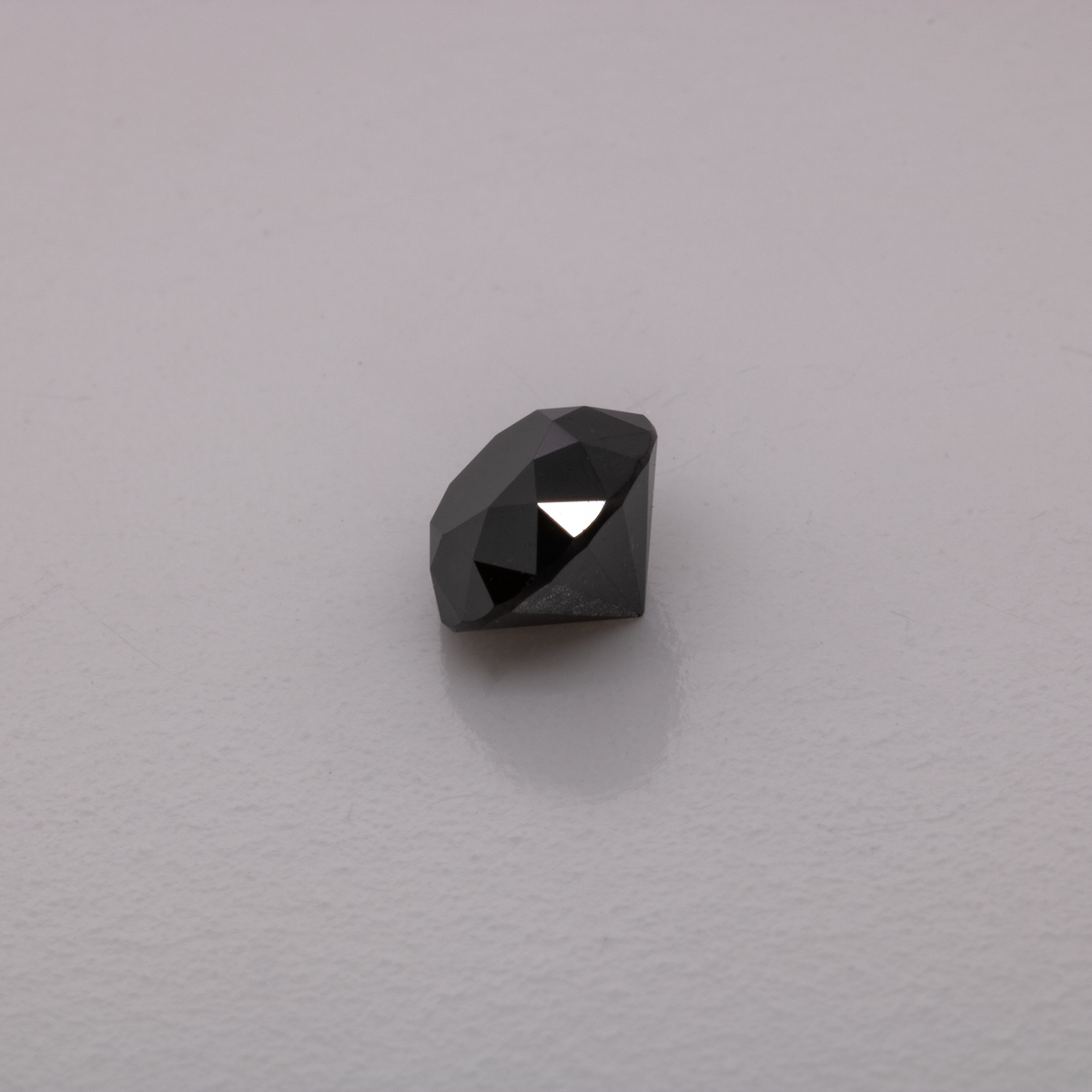 Diamond - black, non-transparent, round, 4.2mm, approx. 0.4 -0.5 ct, No. D11061