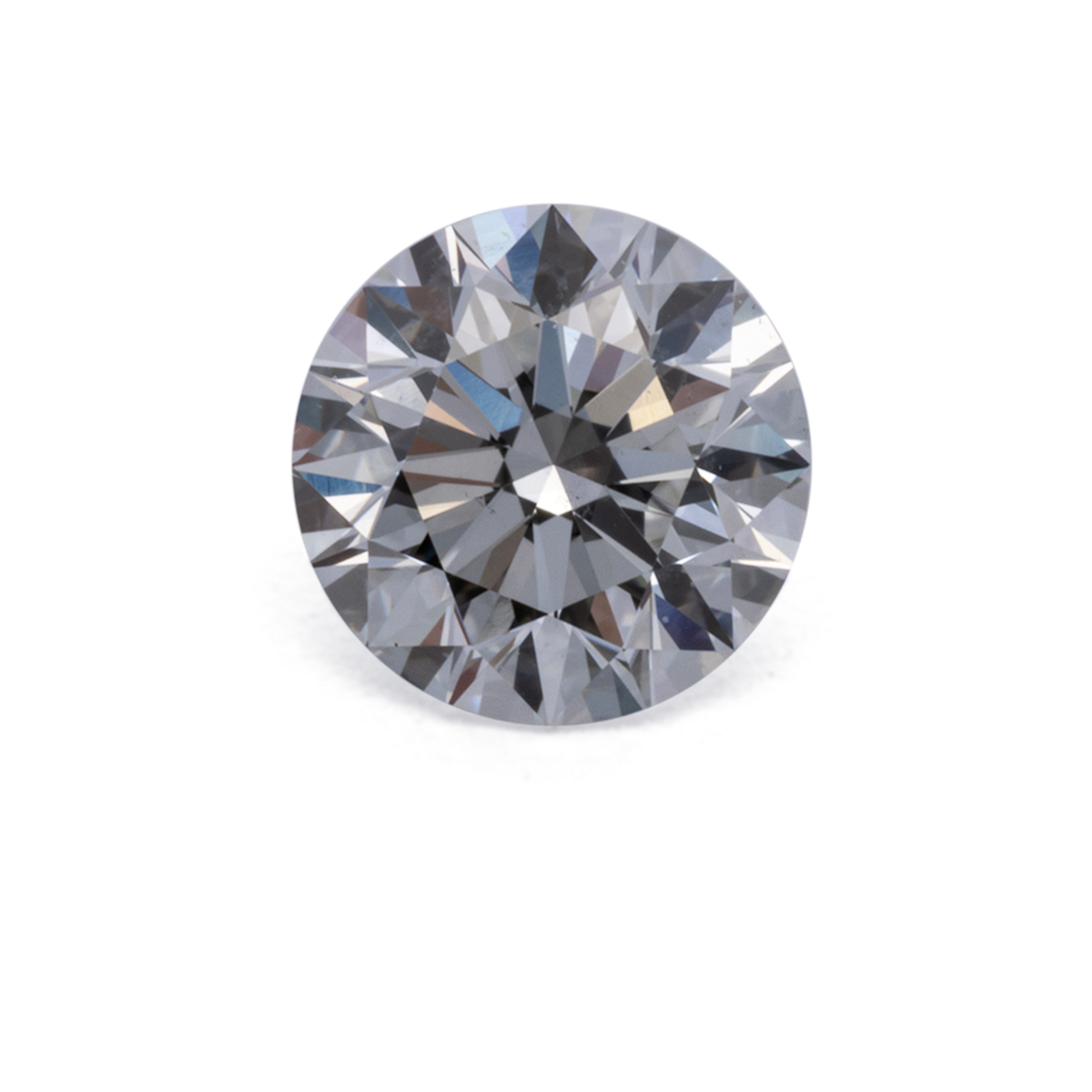 Diamond - fine white, round, 5.04x5.04 - 5.07x5.07 mm, 0.5 ct, No. D11093
