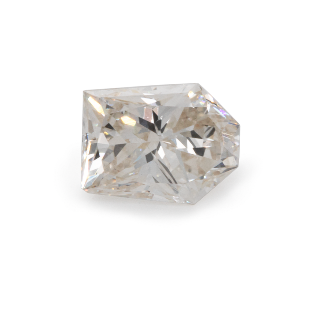 Diamond - slightly tinted white, PQ1, fantasy, 5.4x3.9 mm, 0.48 ct, No. D12001